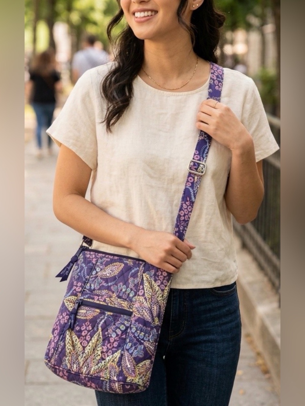 Vera Bradley Purple Floral Crossbody Bag
